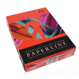 Бумага Paperline 80gms, А4, 500 л RED/красный