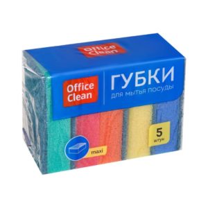 Губка д/пос. 5шт "OfficeClean "Maxi" 9*6,5*2,7см