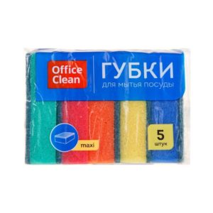 Губка д/пос. 5шт "OfficeClean "Maxi" 9*6,5*2,7см