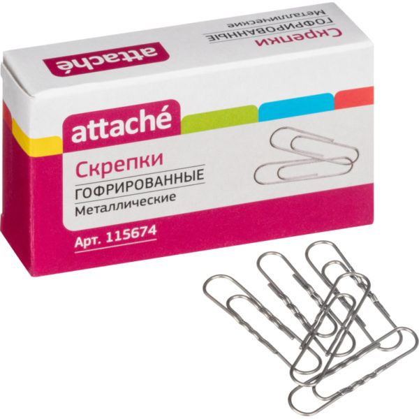 Скрепки 50мм /50/ гофр.Attache