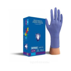 Перчатки нитрил  L фиолет . "SAFE CARE"  (50пар/пач) /10/