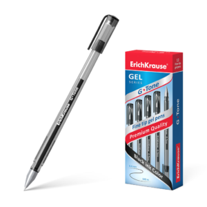 Ручка гелевая G-Tone, черная игольчатая 0,5мм "Эрих Краузе"