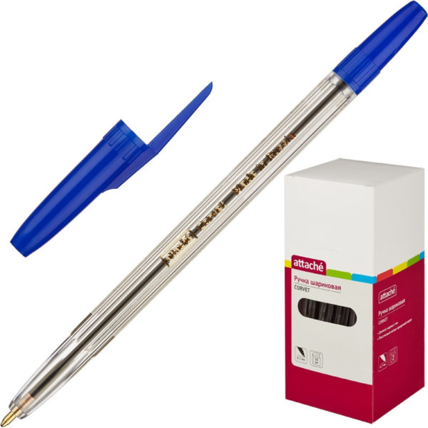 Ручка шариковая Attache Corvet 0.7мм синяя