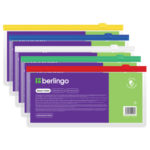 Папка на молнии 255*130мм прозрач. Конверт Berlingo