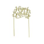 Украшение для торта «Happy Birthday» (бумага, дерево)