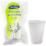 Стакан 200мл белый 10шт/уп Антелла /120/