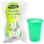 Стакан 200мл зеленый 10шт/уп Антелла /120/60/