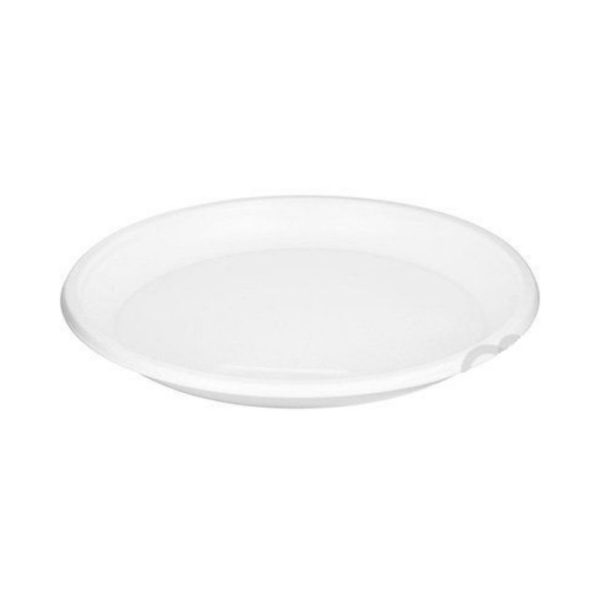 Тарелка 1-секц D 205мм пластик/белая /100//2000/1600/