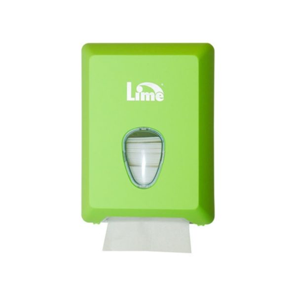 Диспенсер для т/б V-укл "LIME" Color зеленый с кнопкой