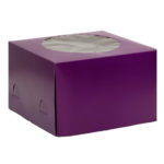 Коробка тортовая с окном картон, 30*30*19см, фиолетовый
