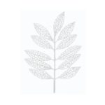 Интерьерное украшение ПВХ «Ветка ясени в белом»,43см