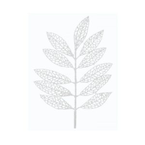 Интерьерное украшение ПВХ "Ветка ясени в белом",43см