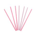 Трубочки д/коктейля 240мм «Pink», бум., цветн., прямые (12(6+6)шт/уп)