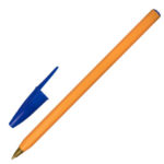 Ручка шариковая синяя STAFF Basic Orange BP-01., 1мм, корпус 14см /50/