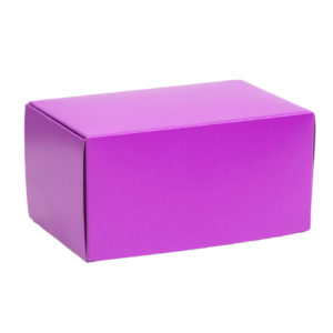 Коробка на 2 капкейка без окна, фиолетовый ,16 х 10 х 8 см  / 5/