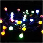 Гирлянда Яркий праздник «Шарики», 50 ламп, многоцветная, 8 режимов, 4м, темный провод