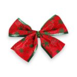 Бант праздничный «Рождество», красно-зеленый, 11 х 9 см