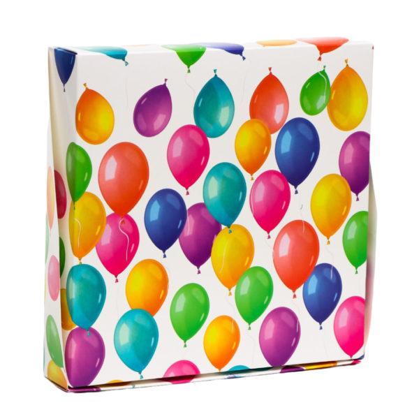 Коробка д/пирожных складная "Happy Birthday", 20 х 20 х 4 см  / 5 /