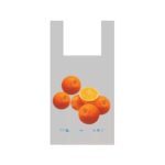 Пакет майка нд 28*55 «Апельсины» ПВД, серый, 37мкм /750/