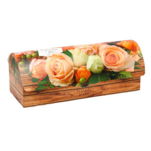 Коробка д/пирожных «Хорошего дня»,цветы 9 × 9 × 24.5 см