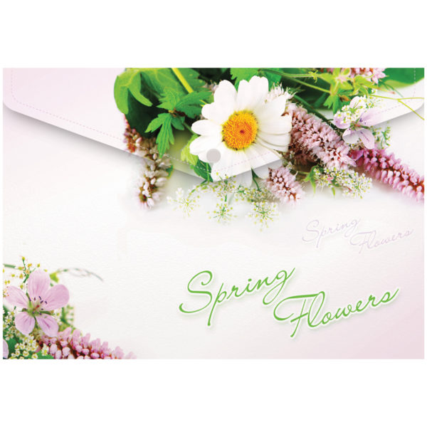 Папка-конверт на кнопке А4 Berlingo "Spring Flowers", 180мкм, рисунок /208099 Папка-конверт на кнопке А4 Berlingo "Spring Flowers", 180мкм, рисунок /208099