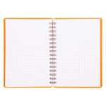 Записная книжка А6 60л, на гребне OfficeSpace «Neon» , оранж. пласт. обложка  / 310424