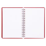 Записная книжка А6 60л, на гребне OfficeSpace «Base» , красная пласт. обложка  / 310424