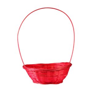 Корзина плетен, красный цвет, бамбук , 19*5