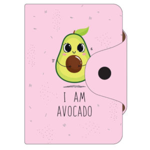 Визитница карманная OfficeSpace "I'm Avocado", 10 карманов, 75*110мм, ПВХ /10/