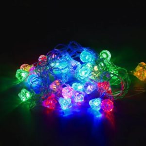 Гирлянда светодиодная "Бриллианты", 3м, 30 ламп, многоцвет