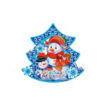 Плакат фигурный Новогодний, 25 х 25 см, 27 х 22 см