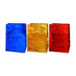 Пакет подарочный СО СЛЮДОЙ 26*32,4*12,7см (GOLD,RED,BLUE) (L) Антелла