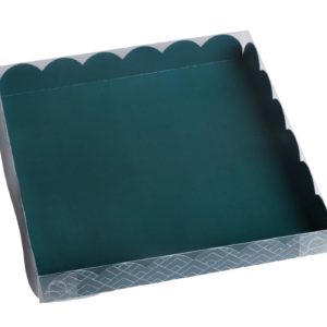 Коробка д/пирожных с PVC c крышкой «Present», 21 × 21 × 3 см