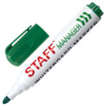 Маркер д/белой доски STAFF Manager WBM -491 зеленый 5 мм, с клипом