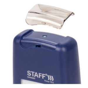 Датер мини пластик 22х4 мм, STAFF, месяц цифрами "Printer 7810 BANK"