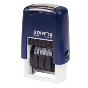 Датер мини пластик 22х4 мм, STAFF, месяц цифрами "Printer 7810 BANK"