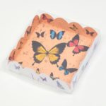 Коробка д/печенья «Акварельные бабочки», 12 х 12 х 3 см