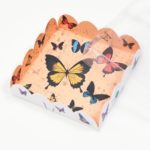 Коробка д/печенья «Акварельные бабочки», 12 х 12 х 3 см