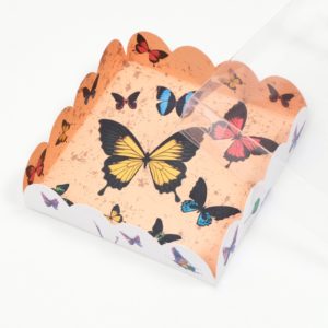 Коробка д/печенья "Акварельные бабочки", 12 х 12 х 3 см