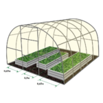 Грядка комплект д/теплицы 3*4 из 3х грядок (0,65*3,75м — 2шт, 0,5*3м — 1шт) высота 0,2м