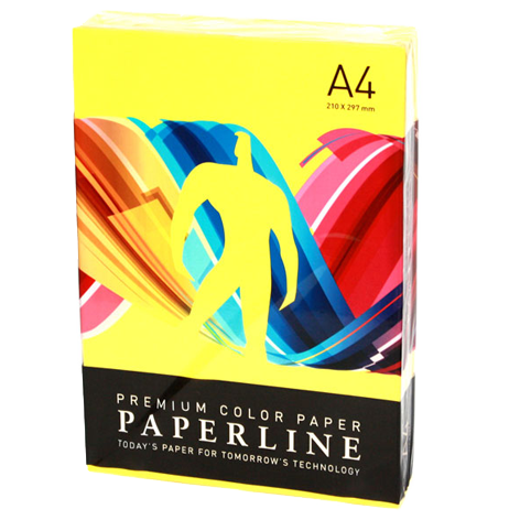 Бумага Paperline 75gms, А4, 500 л CYBER HP YELLOW/желтый