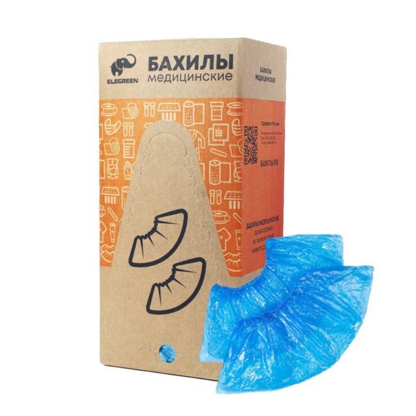 Бахилы п/эт.30мкм, 0,030мм "Прочные" с 2-ой рез. ПНД /750/4500/ Бахилы п/эт.30мкм, 0,030мм "Прочные" с 2-ой рез. ПНД /750/4500/