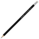 Карандаш чернографитный BRAUBERG «Style PRO», 1 шт., HB, с ластиком, корпус черный