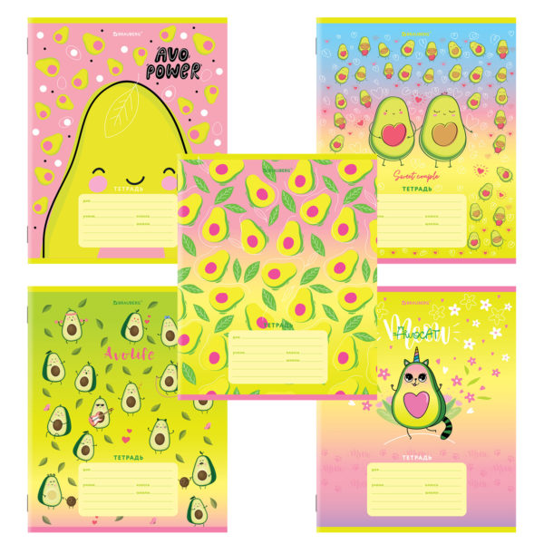 Тетрадь 12л клетка "BRAUBERG" Микс ассорти