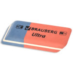 Ластик BRAUBERG «Ultra», 41х14х8мм, красно-синий, натуральный каучук