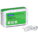 Скрепки 22мм OfficeSpace, 1000шт., оцинк, карт. уп.