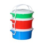 Набор пищевых контейнеров «Трапезница», 3 шт: 0,6 л,1 л, 1 л, цвет микс