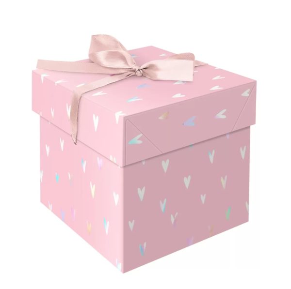Коробка складная Квадрат 15*15*15см, подарочн. с лентой MESHU