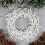 Гирлянда «Нить» 20 м, IP20, белая нить, 200 LED, свечение синее, 8 режимов