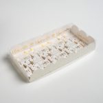 Коробка д/пирожных с PVC c крышкой «Снег», 10,5× 21 × 3 см, НГ /5/